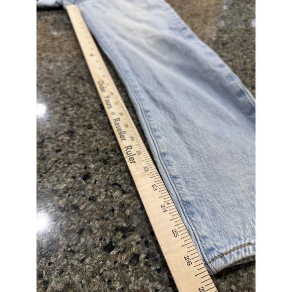 Levis Wedgie Jeans Size 26 Light Wash High Rise Button Fly Straight Denim STAINS - Picture 7 of 12